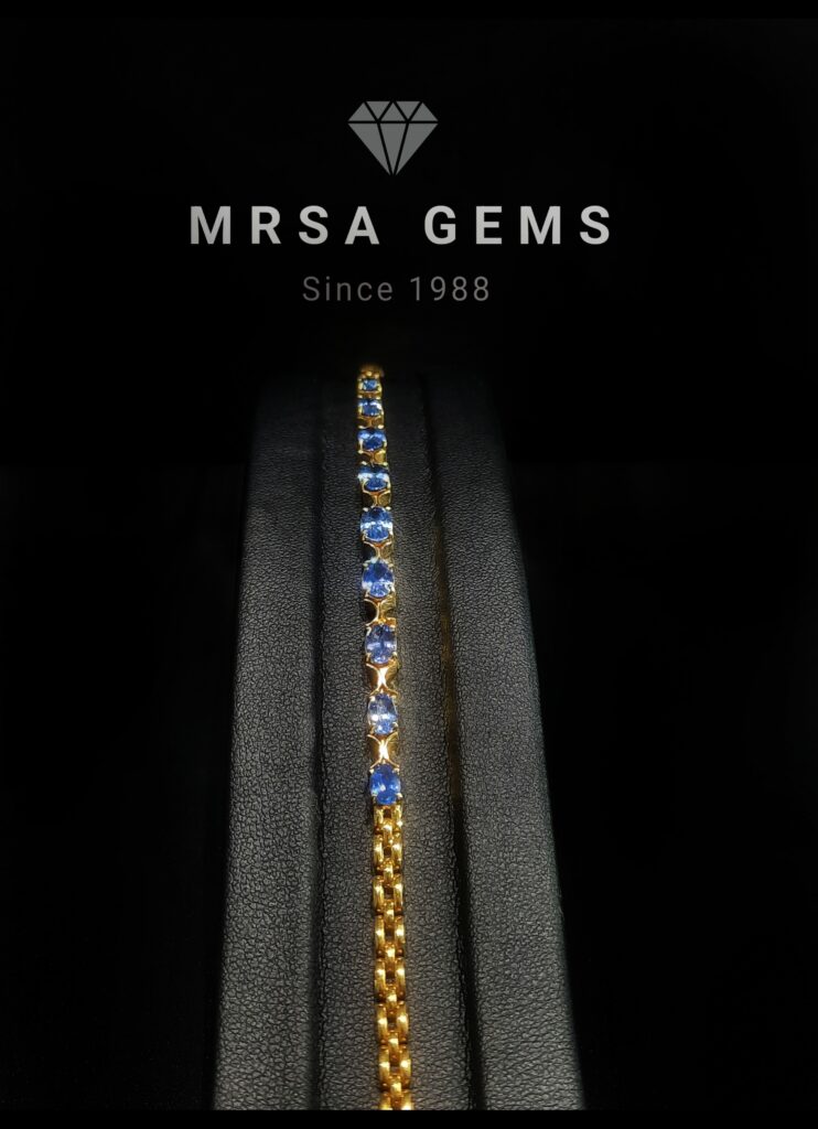 Blue sapphire bracelet (18k)